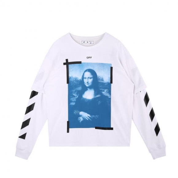 OFF-WHITE Mona Lisa Oversized Cotton Sweatshirt White