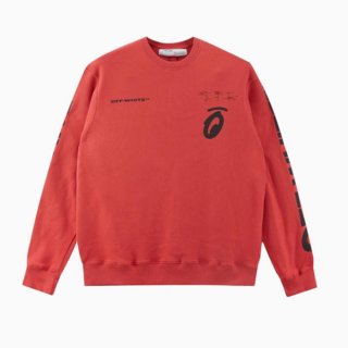 Off-White Splitted Arrows Red Sweatshirts